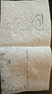 a piece of paper with the word draw written on it